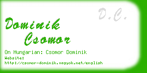dominik csomor business card